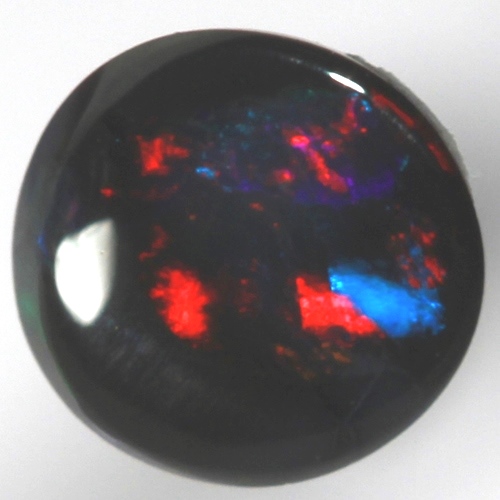 SOLID BLACK OPAL Sparkling bright red, blue and magenta